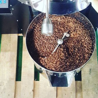 Coffee beans in the coffe exclusive online store. buy on the stock.