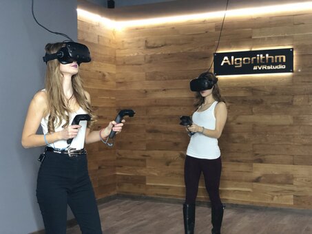 Virtual reality in the «Algorithm game space» in Odessa. Book for a promotion.