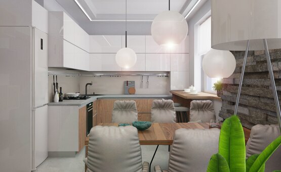 Дизайн кухни от компании YOUR COMFORTABLE HOME. Заказать по акции.
