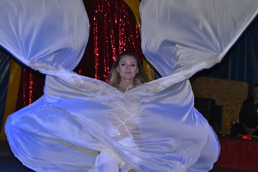 Circus performance at the chapito circus