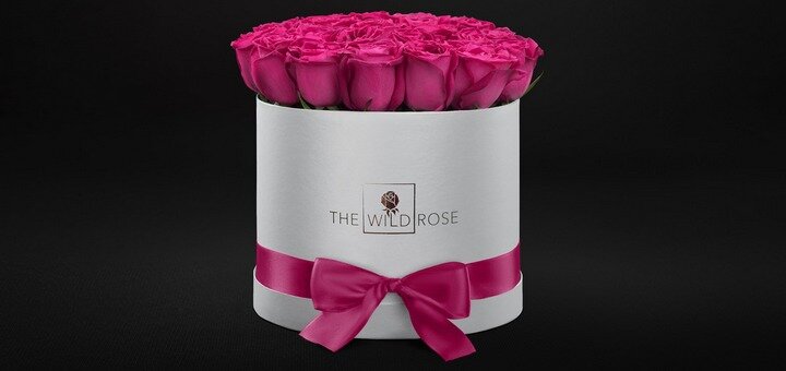 51 троянда в коробці «The Wild Rose». Замовити зі знижкою.