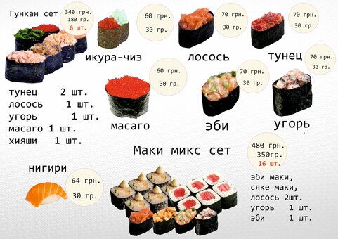 Menu at the Red Fish restaurant in Dnipro 14