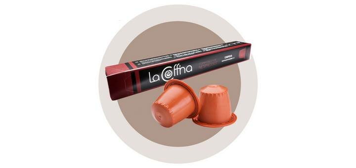 Capsule coffee «La Coffina». Buy for a promotion.