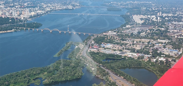 Польоти на літаку Flight over Dnipro в Дніпрі. Зі знижкою.