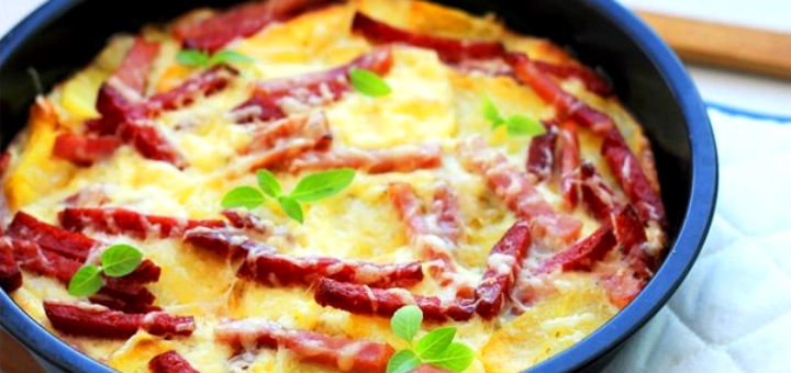 Омлет с ветчиной и зеленью от службы доставки еды «FitnessFood» в Николаеве. Заказывайте сбалансированную здоровую еду с доставкой по скидке.