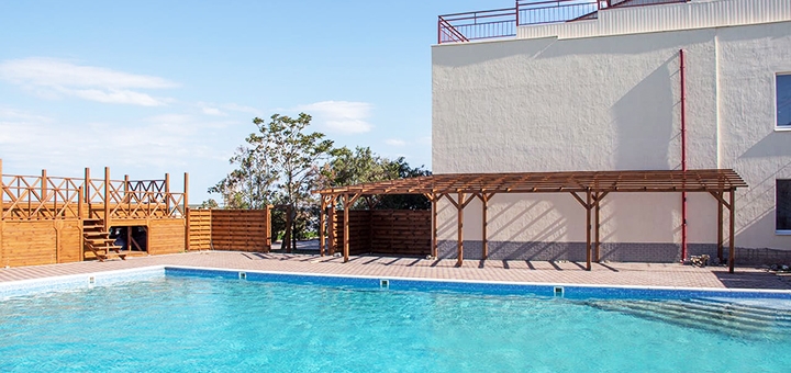On the territory of the SPA-hotel "Panorama" in Kirillovka. Book rooms for the promotion.