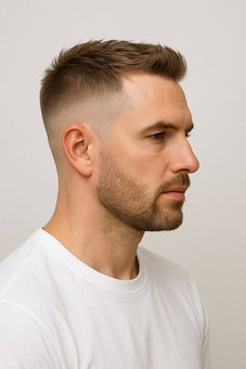 Стрижка для чоловіка в барбершопі Біла борода