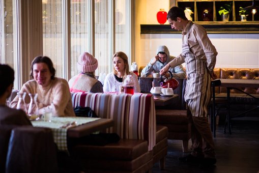 The interior of the restaurant "Compot". Book a table at a discount