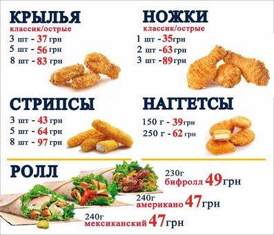 Наггетсы в кафе «Амчик» в Мариуполе. Заказывайте еду по акции.