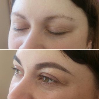 Eyebrow dyeing at Irina Kostenko in Kiev. Sign up for a discount.